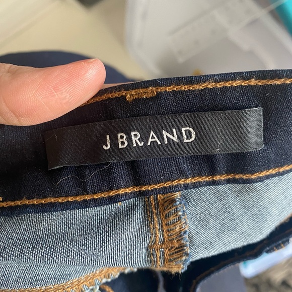 J brand navy flared jean - stretchy. Inseam roughly 27” - Picture 4 of 4